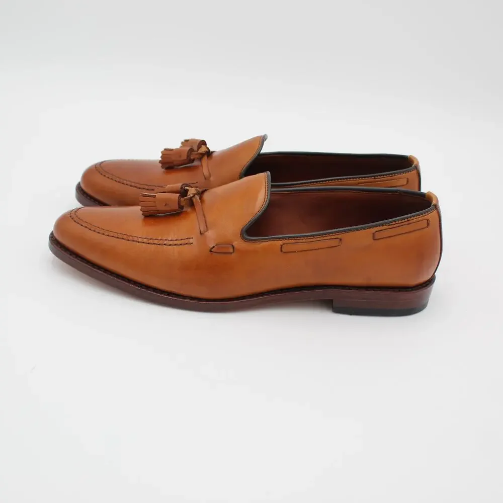 Allen Edmonds Grayson Tassel Loafers Mens 10.5 B Brown Leather Dress Shoe Office